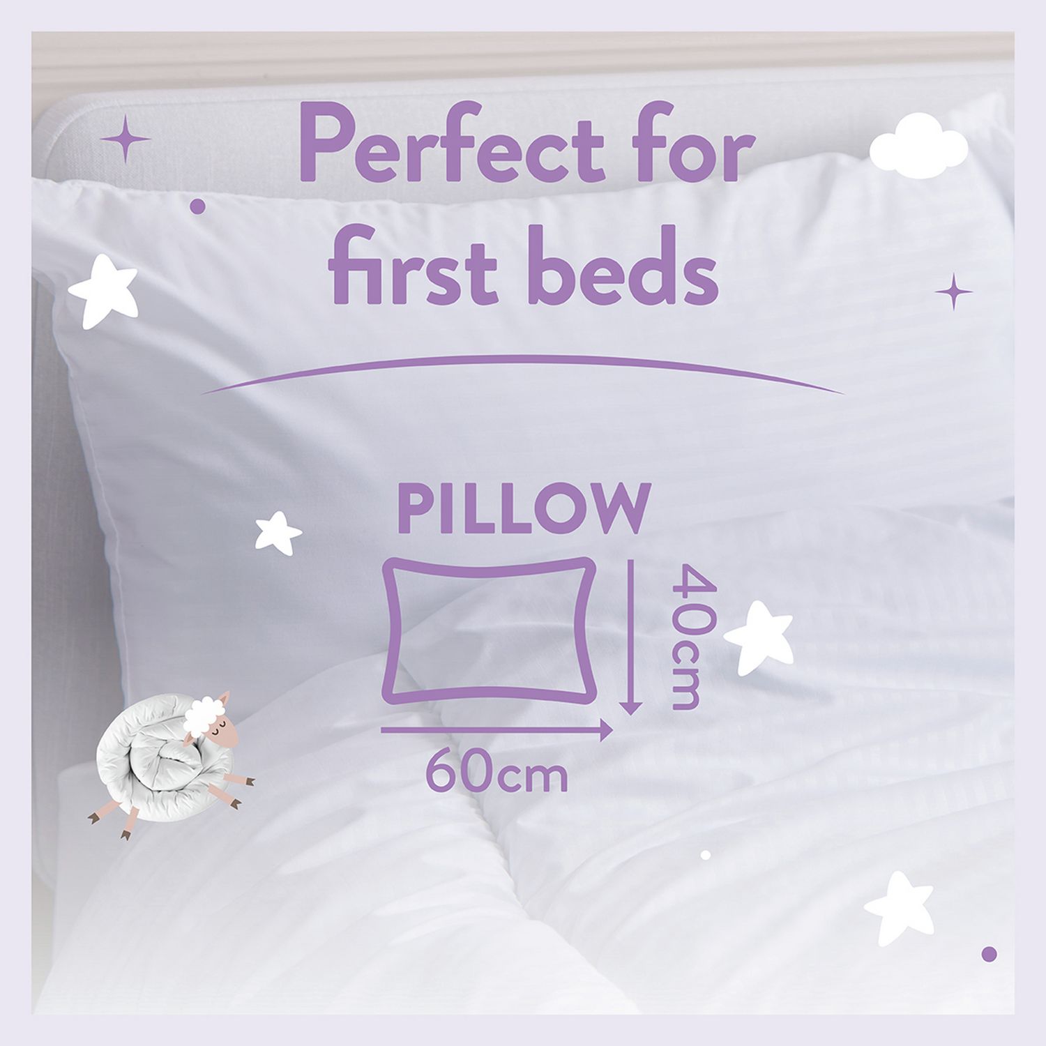 Slumberdown anti-allergy pillow Little Slumbers Cot Bed 60x40cm, UK version