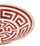 GINORI 1735 porcelain Labirinto Scarlatto espresso saucer 11cm, UK version