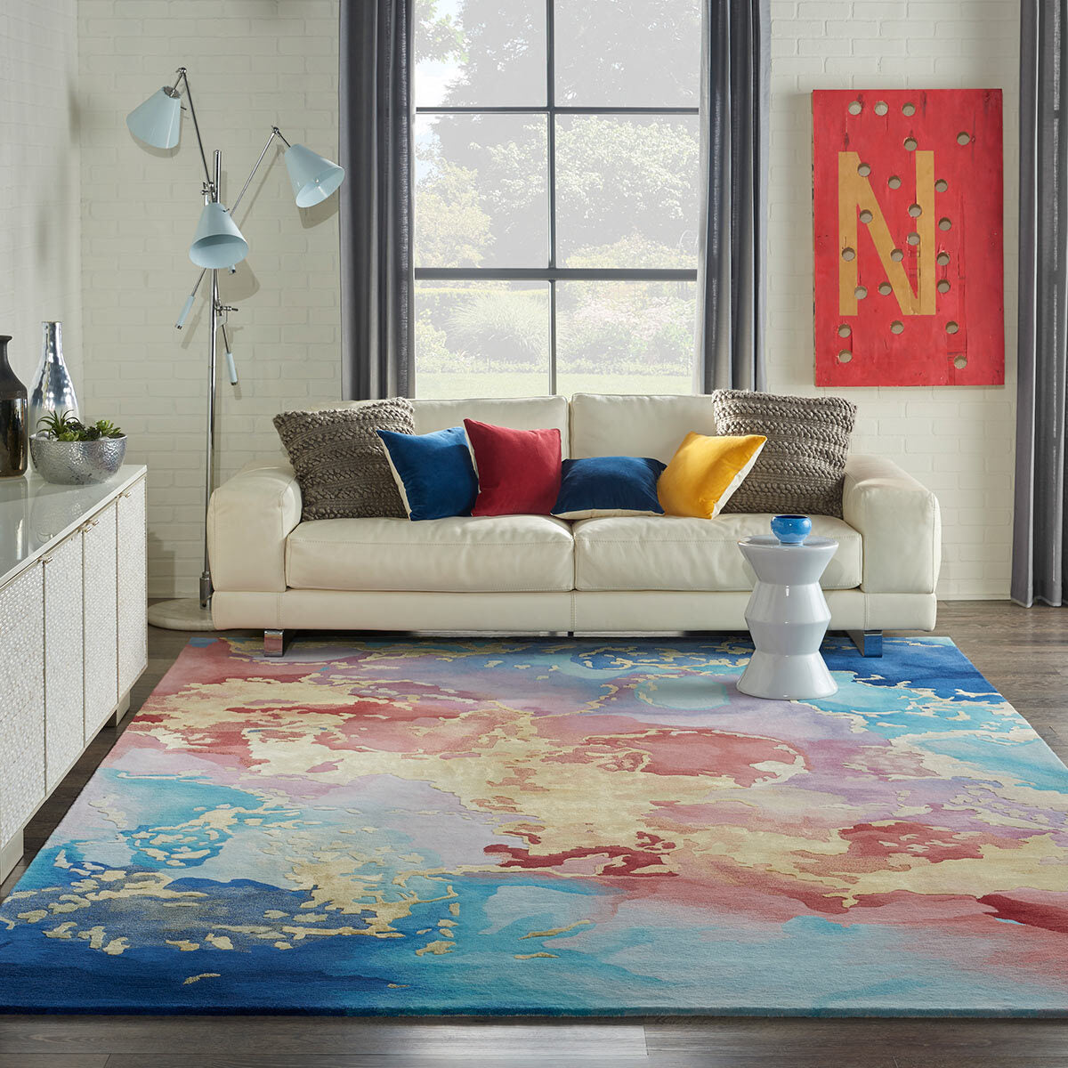 Prismatic Multicolour Rug in 3 Sizes GOODS Costco UK