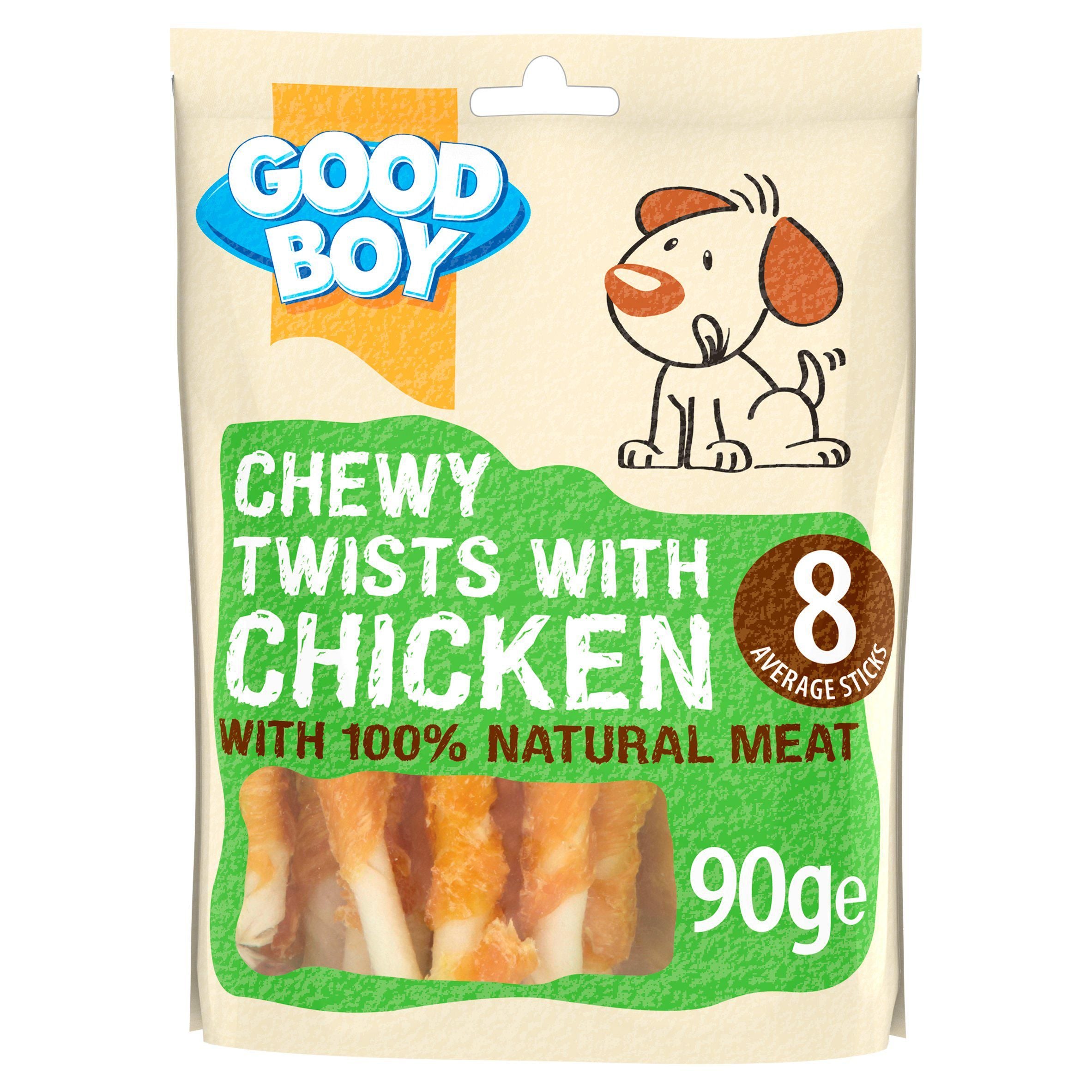 Good Boy Pawsley & Co Chewy Twists with Chicken 90g Dog chews Sainsburys   