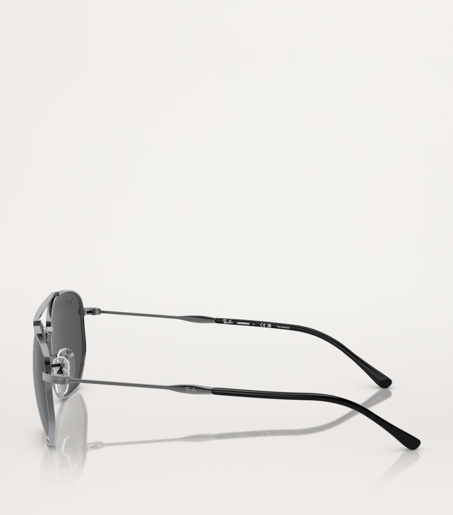 Ray-Ban metal sunglasses model 0RB3707 (British brand)
