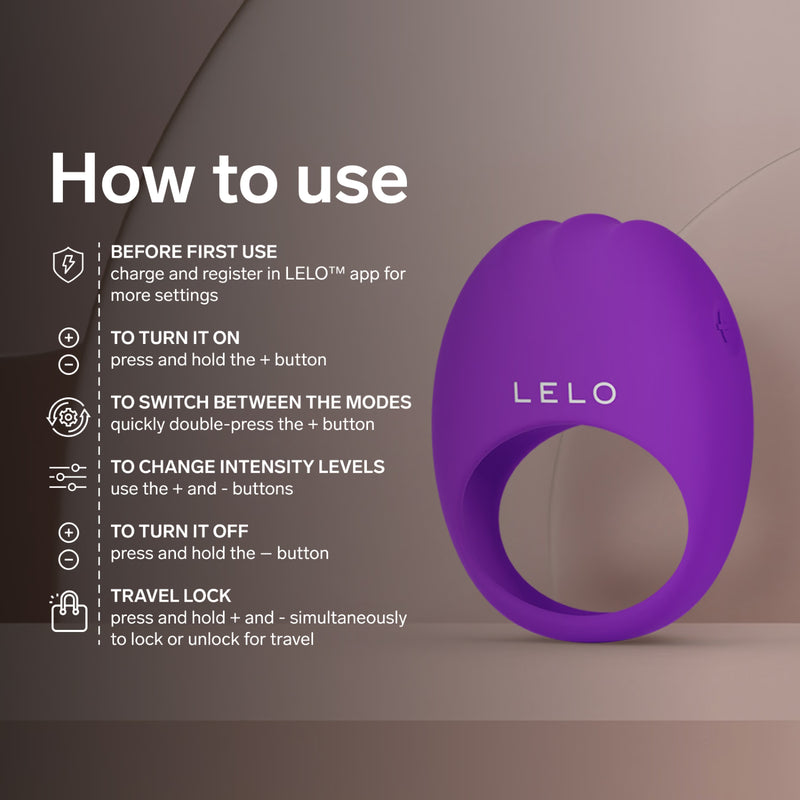 LELO vibrating ring purple, UK version