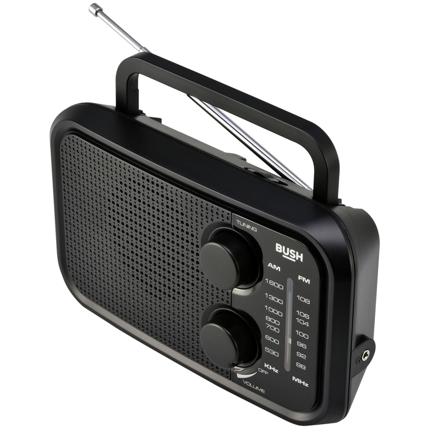 Bush compact FM/AM portable radio black - British product