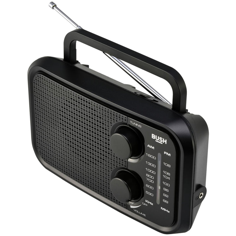 Bush compact FM/AM portable radio black - British product