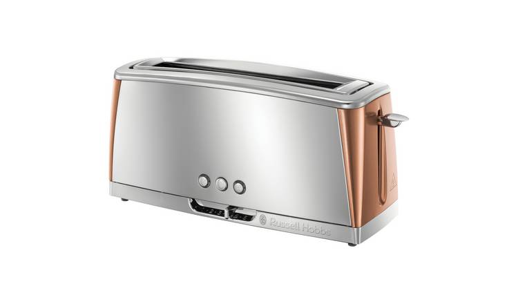 Russell Hobbs copper long slot toaster 2 slice, UK version