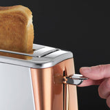 Russell Hobbs copper long slot toaster 2 slice, UK version