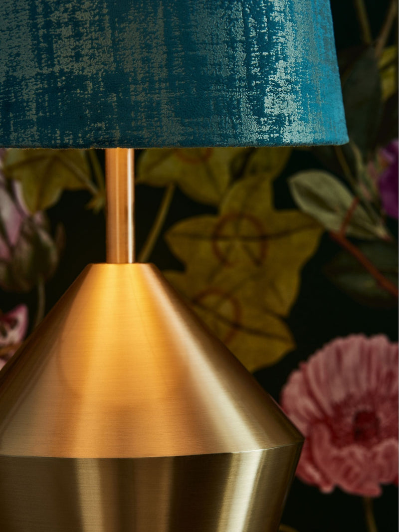 Clarke and Clarke Lenora blue gold table lamp - British product