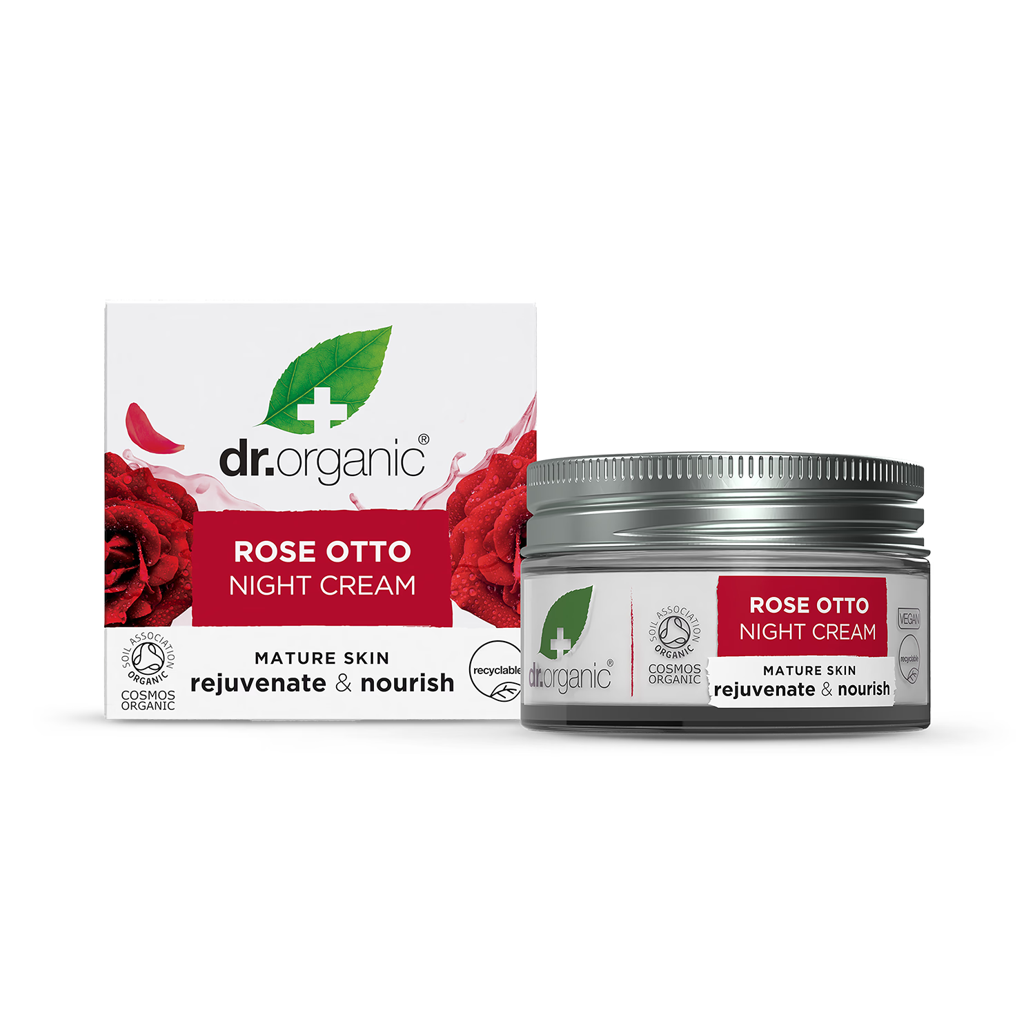 Dr Organic Rose Otto Night Cream Facial Moisturiser 50ml