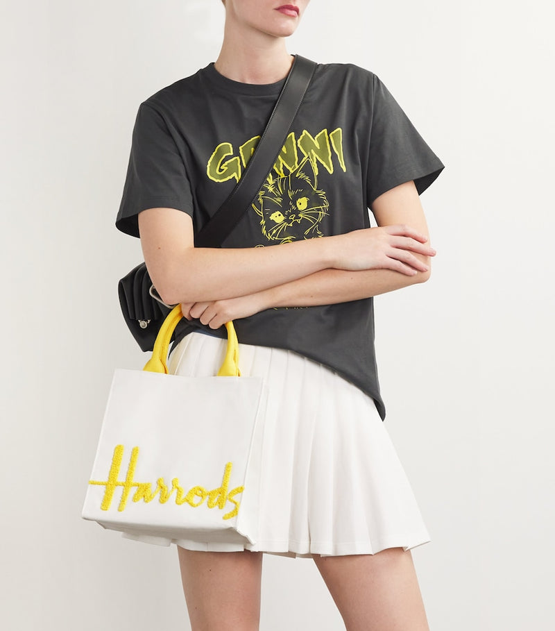 Harrods small cotton logo tote bag (British brand)