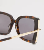 Max Mara oversized square sunglasses acetate metal frame - British product