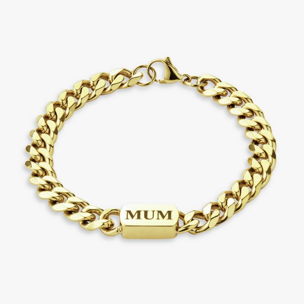 Revere MUM engraved stainless steel bracelet, imported from the UK