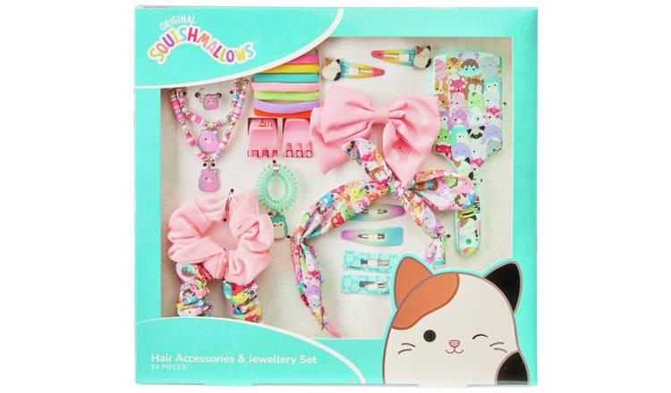 Squishmallows 24 Pieces Hair and Jewellery Set