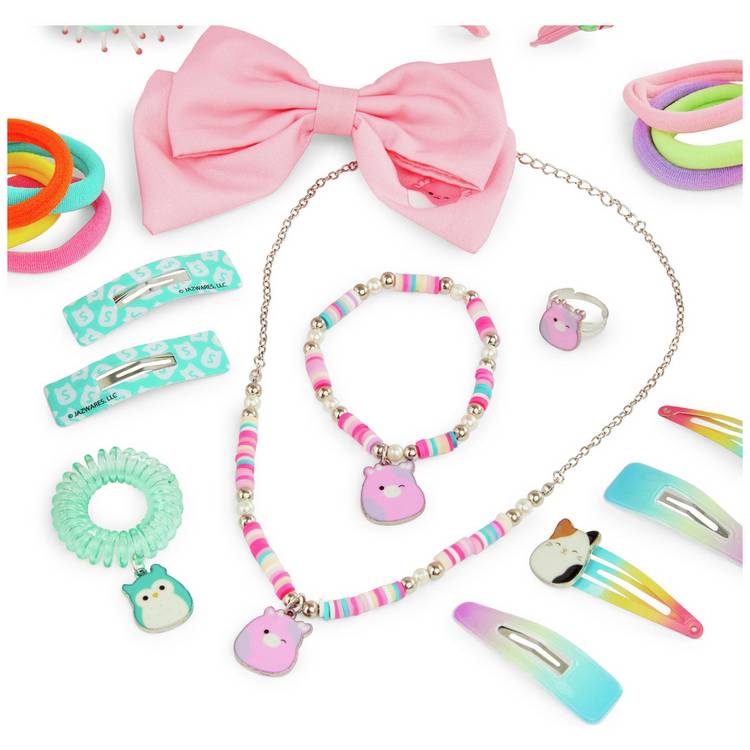 Squishmallows hair and jewellery set 24 pieces - British product