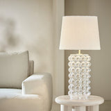 Habitat clear glass bobble table lamp base, imported from the UK