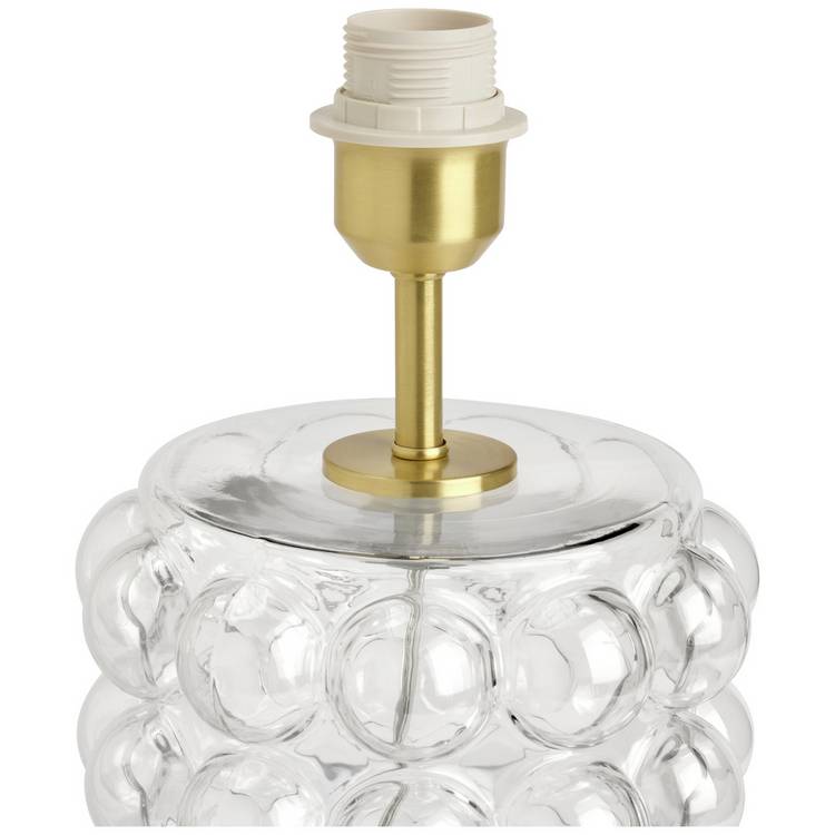 Habitat clear glass bobble table lamp base, imported from the UK