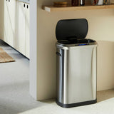 Habitat sensor bin brushed stainless steel 50L - British product