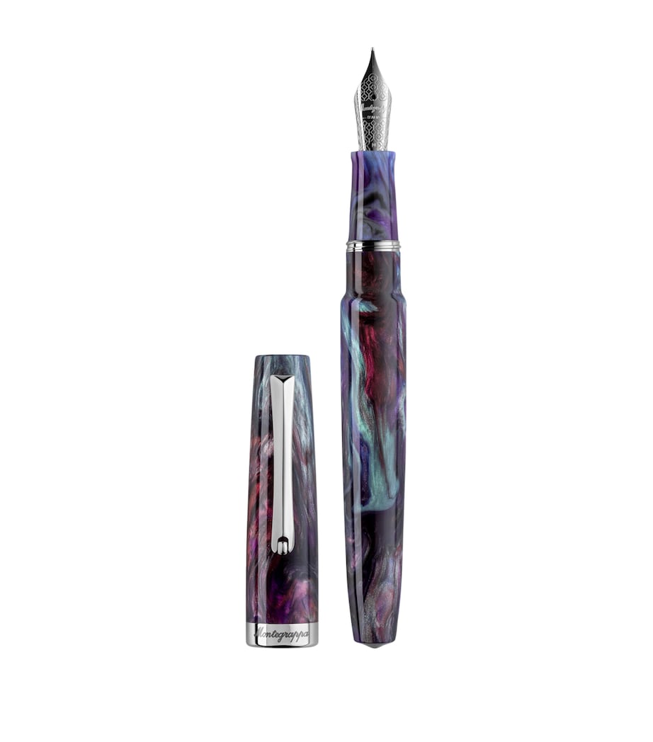 Montegrappa Otto ballpoint pen stainless steel sapphire, UK version