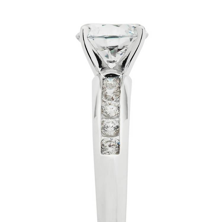 Revere 9ct white gold cubic zirconia engagement ring (British brand)