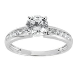 Revere 9ct white gold cubic zirconia engagement ring (British brand)
