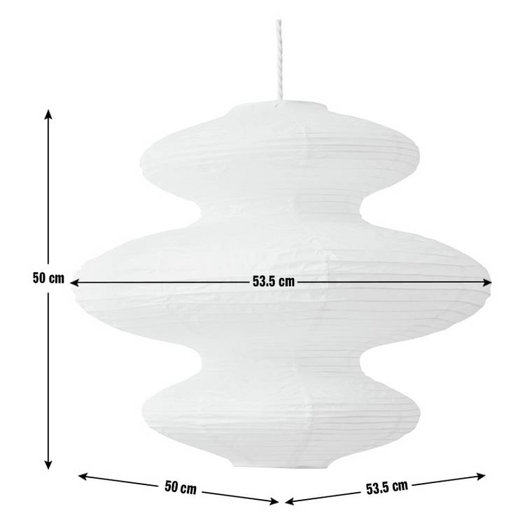 Habitat white paper three-tier lampshade 53.5cm, UK version