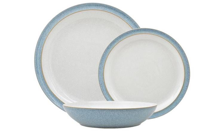 Denby Elements 12 Piece Stoneware Dinner Set - Blue GOODS Argos