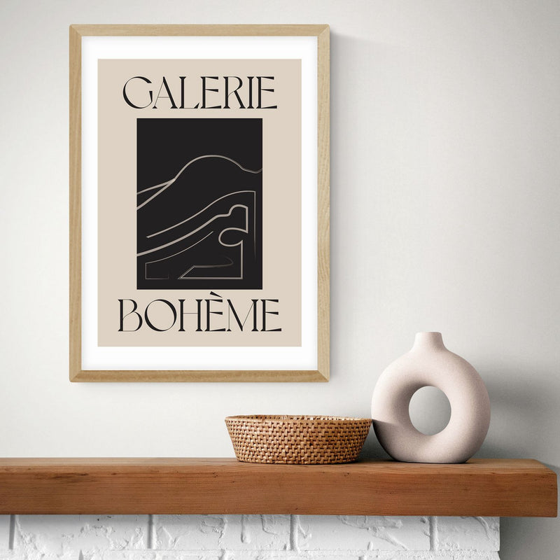 East End Prints La Vie Boheme Oak Frame Art Print - A3