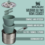 Stanley Wildfare Go Two Bowl Cookset for camping stainless steel - British product