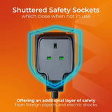 Masterplug extension lead 1 socket 15m (British brand)