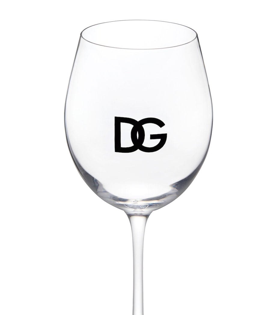 Dolce&Gabbana Casa set of two DG Millennials logo wine glasses - British product