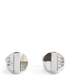 Rhodium-Plated Rotary Cufflinks