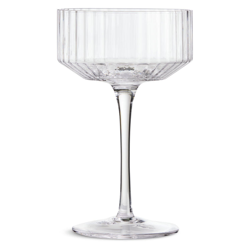 Habitat ribbed champagne coupe set, imported from the UK