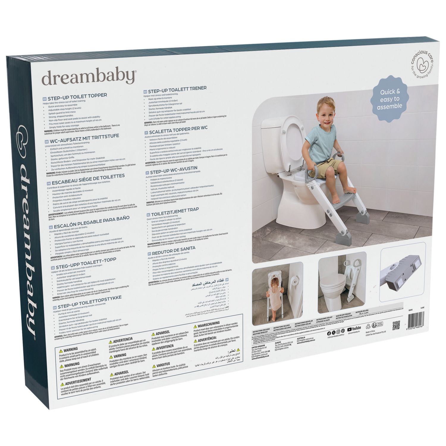 Dreambaby ladder potty trainer seat grey, imported from the UK