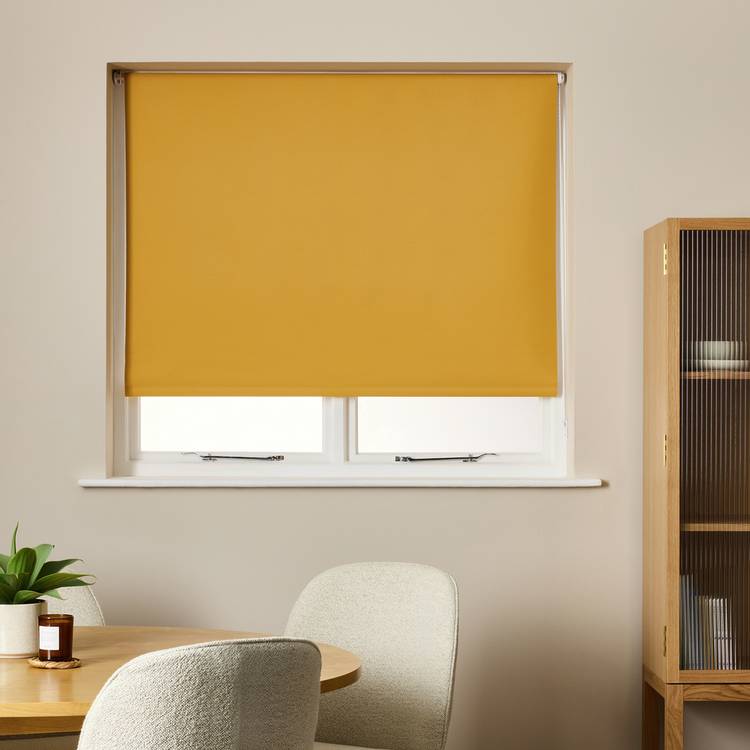 Habitat blackout roller blind mustard 60cm, UK version