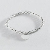 Revere sterling silver Belcher heart bracelet 19cm - British product
