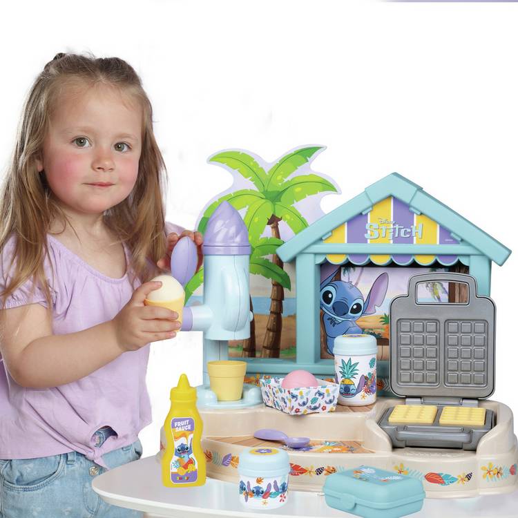 Smoby Stitch Bear Bar toy play set with ice cream maker and waffle iron - British product