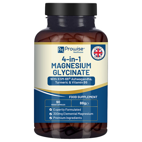 Prowise Magnesium Glycinate supplement with Ashwagandha Turmeric - British product