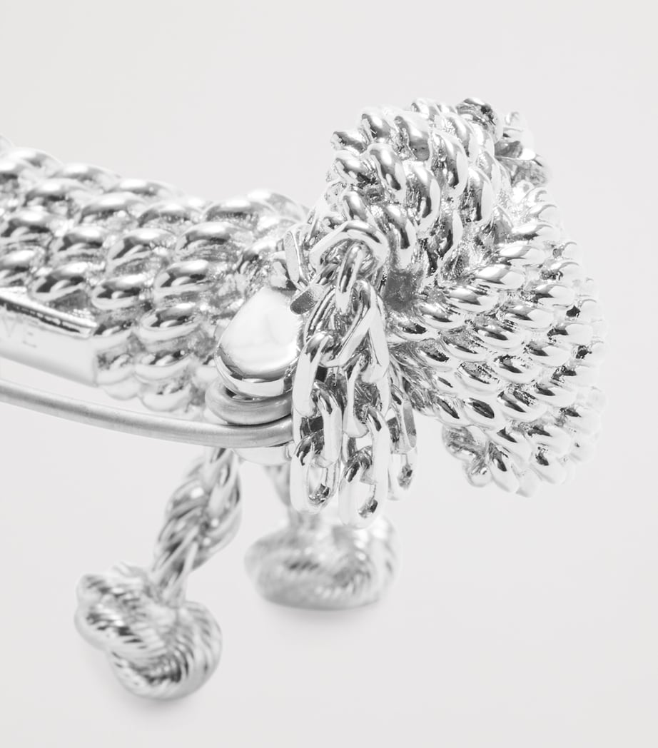 LOEWE sausage dog brooch in polished brass, imported from the UK
