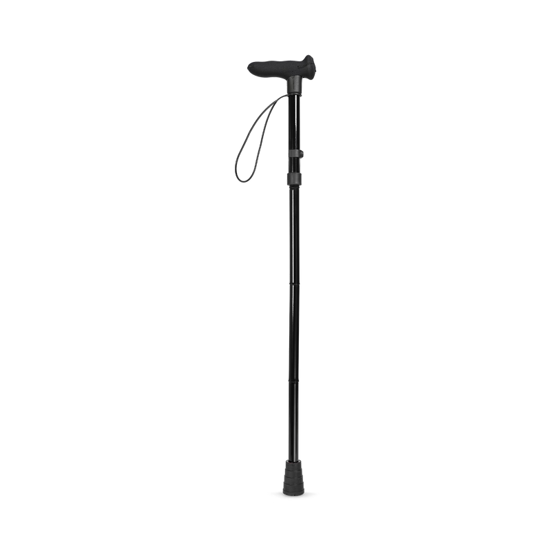 Cool Folding Walking Stick left hand black, UK version