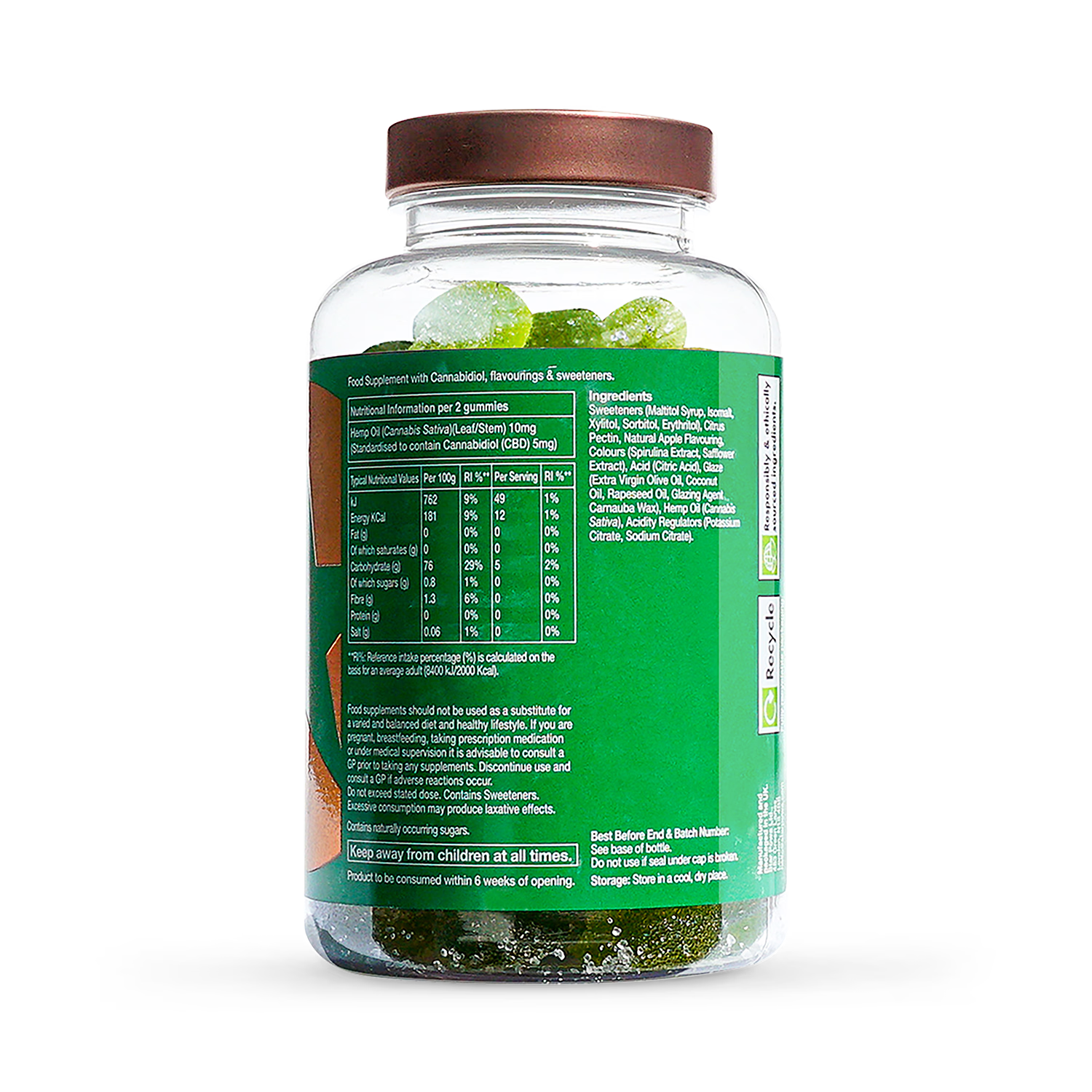 Starpowa CBD 5mg Apfelgeschmack 60 Gummibärchen