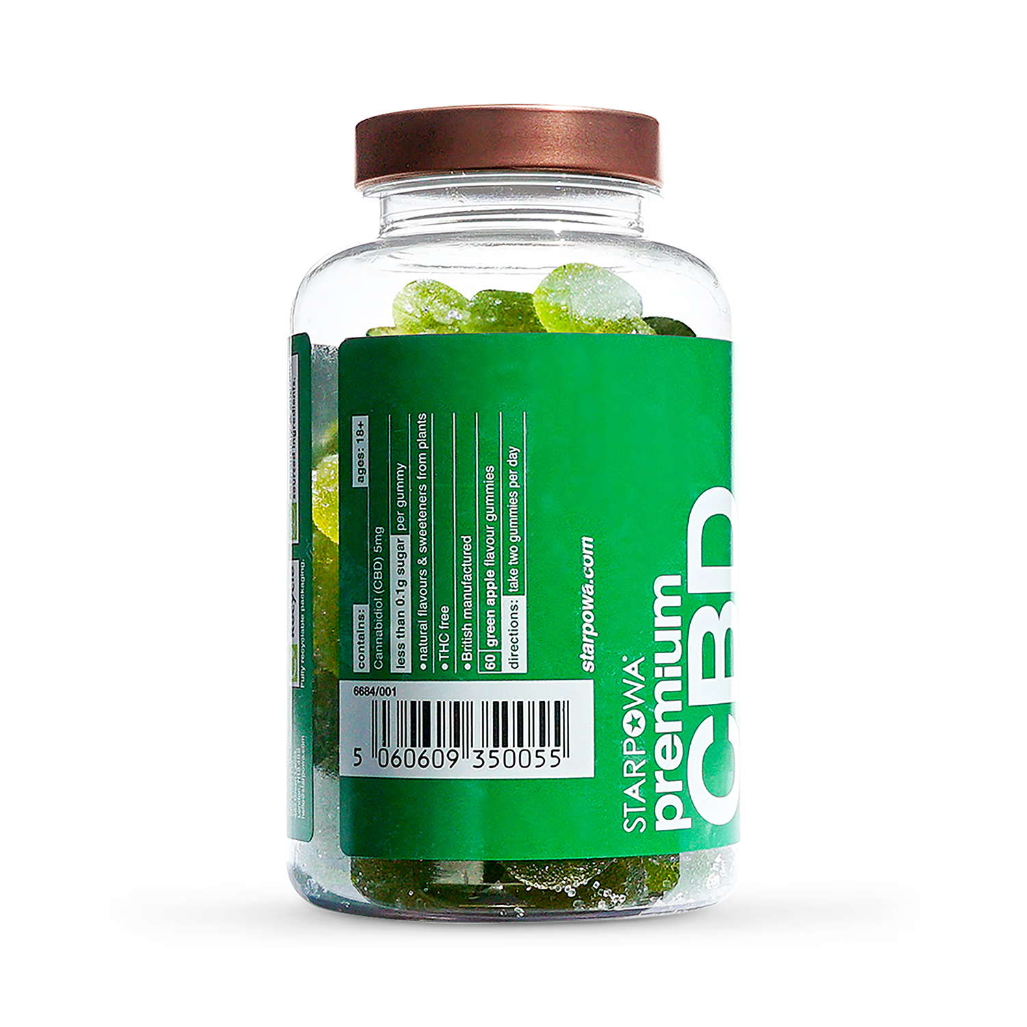 Starpowa CBD 5mg Apfelgeschmack 60 Gummibärchen