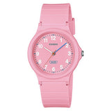 Casio pink analogue watch with resin strap, UK version