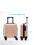 Flight Knight cabin suitcase Champagne 45x36x20cm (British brand)