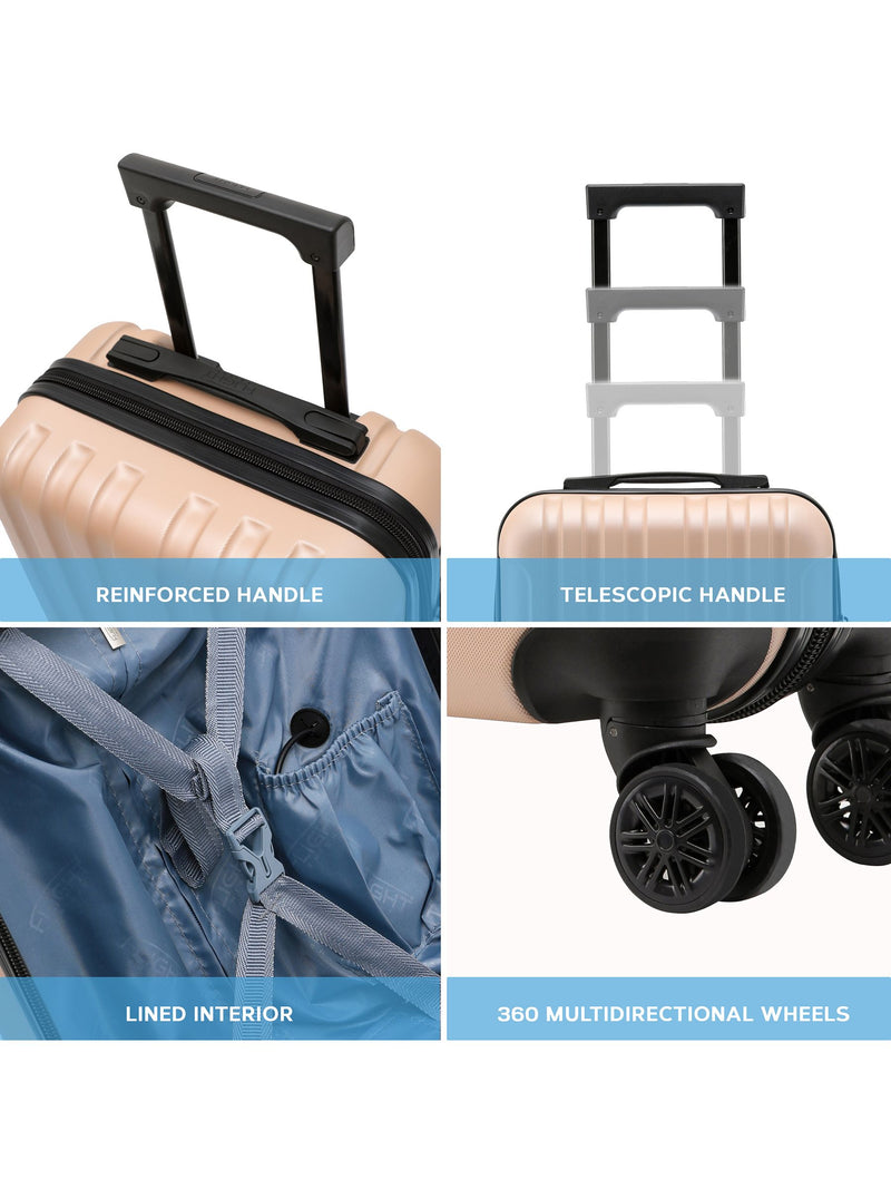 Flight Knight cabin suitcase Champagne 45x36x20cm (British brand)