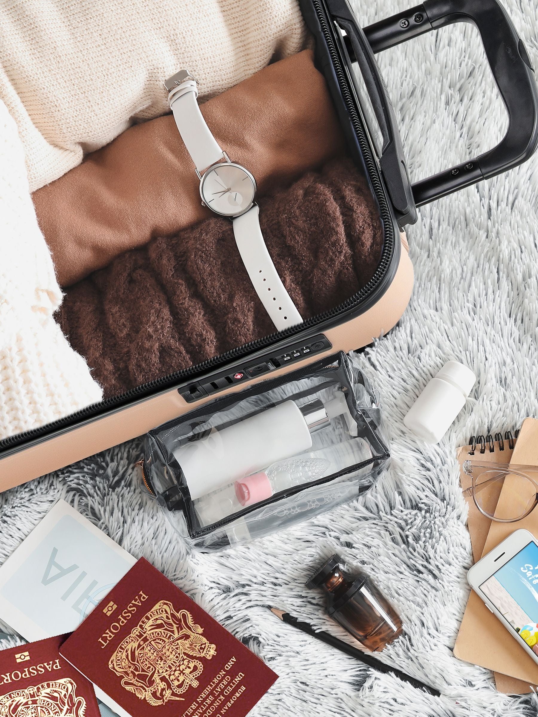 Flight Knight cabin suitcase Champagne 45x36x20cm (British brand)
