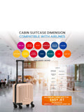 Flight Knight cabin suitcase Champagne 45x36x20cm (British brand)