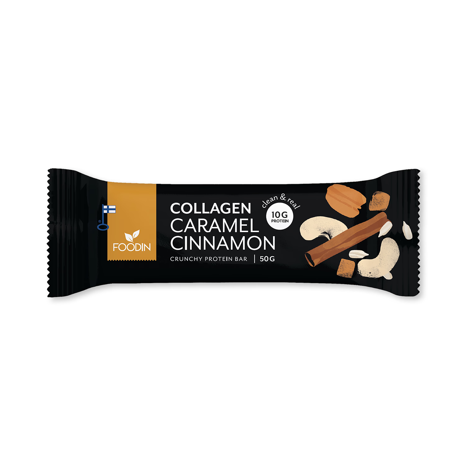 Collagen protein bar caramel cinnamon 12x50g, UK version