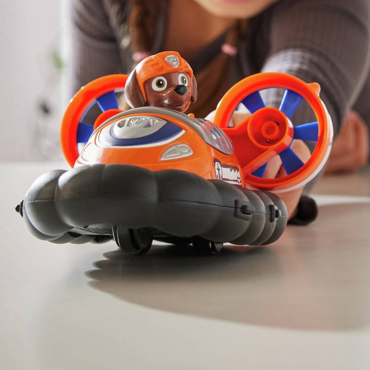 PAW Patrol Zuma's Hovercraft toy with collectible figure (British brand)