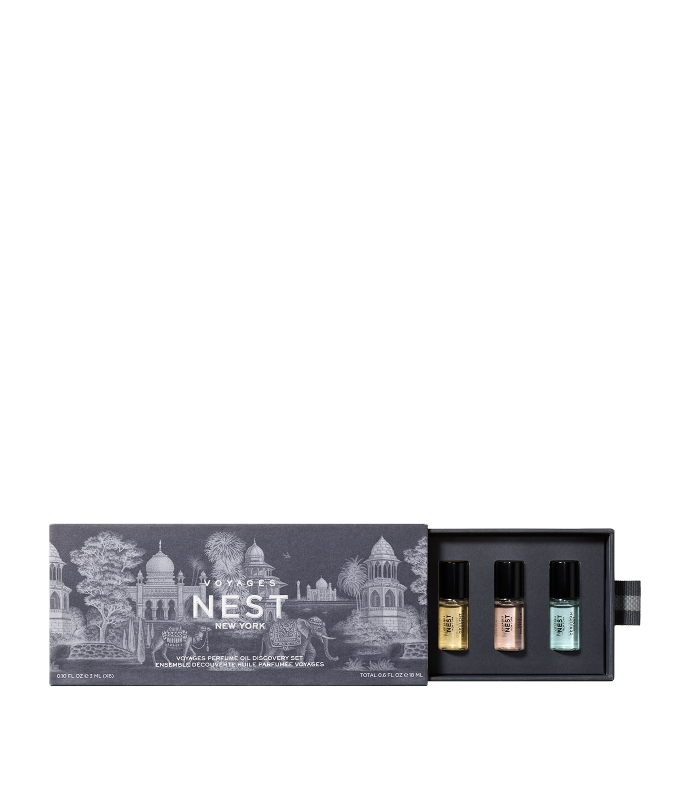 NEST New York Voyages perfume oil gift set 6 x 3ml, imported from the UK