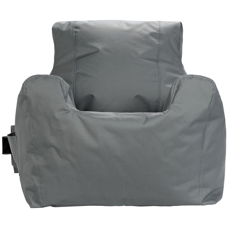 Kaikoo large grey bean bag chair with storage pocket (British brand)