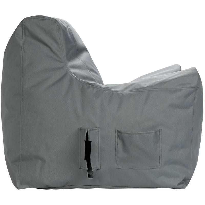 Kaikoo large grey bean bag chair with storage pocket (British brand)